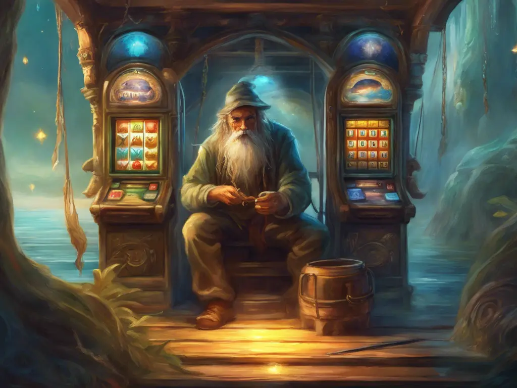 Потомственный рыбак игает на деньги в новый игровой автомат Big Bass Bonanza